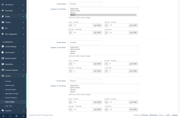 Admin Plugin Settings 2